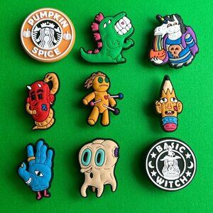 Lit Halloween Crocs Shoe Charms Set of 9 - jibbitz Charms